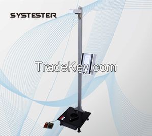 Free-falling dart impact tester of plastic films or other packaging materials, testing machine