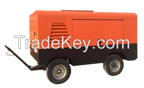 Portable twin screw air compressor for industry