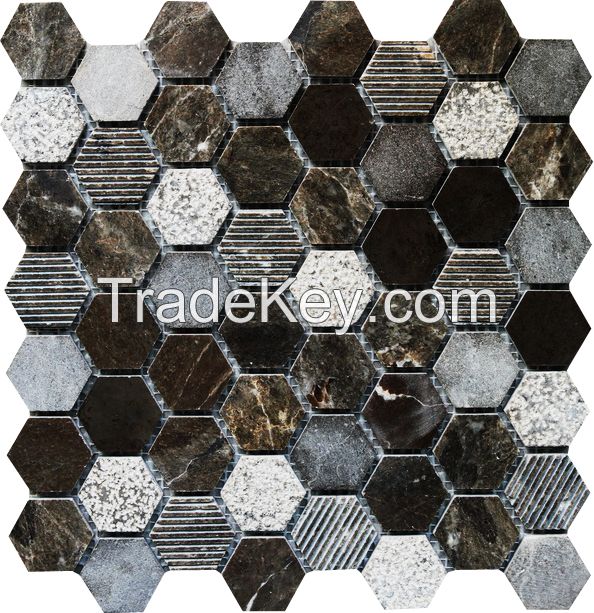 Italian Grey Marble Mosaic