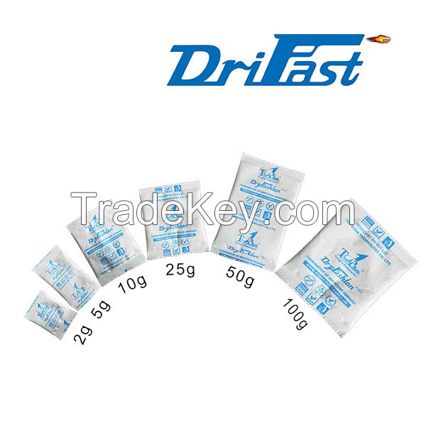 2Gram-100Gram desiccant sachets in Tyvek Bag; desiccant packets, dri fast