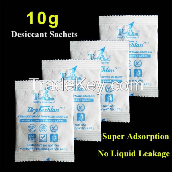 desiccant sachets, adsorption capacity over 300%; dri fast-10g