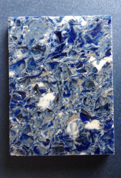 Metal blue Quartz countertop vanity top