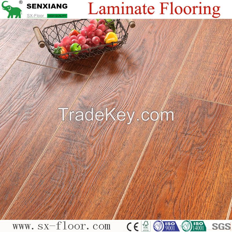 Hot Sale 12mm HDF Quality Cheap Easy Install AC4/Class32 E1 Best Wooden Laminate Flooring