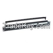 Cat.5e UTP Patch Panel, 24 Port, Dual use IDC, With Back Bar