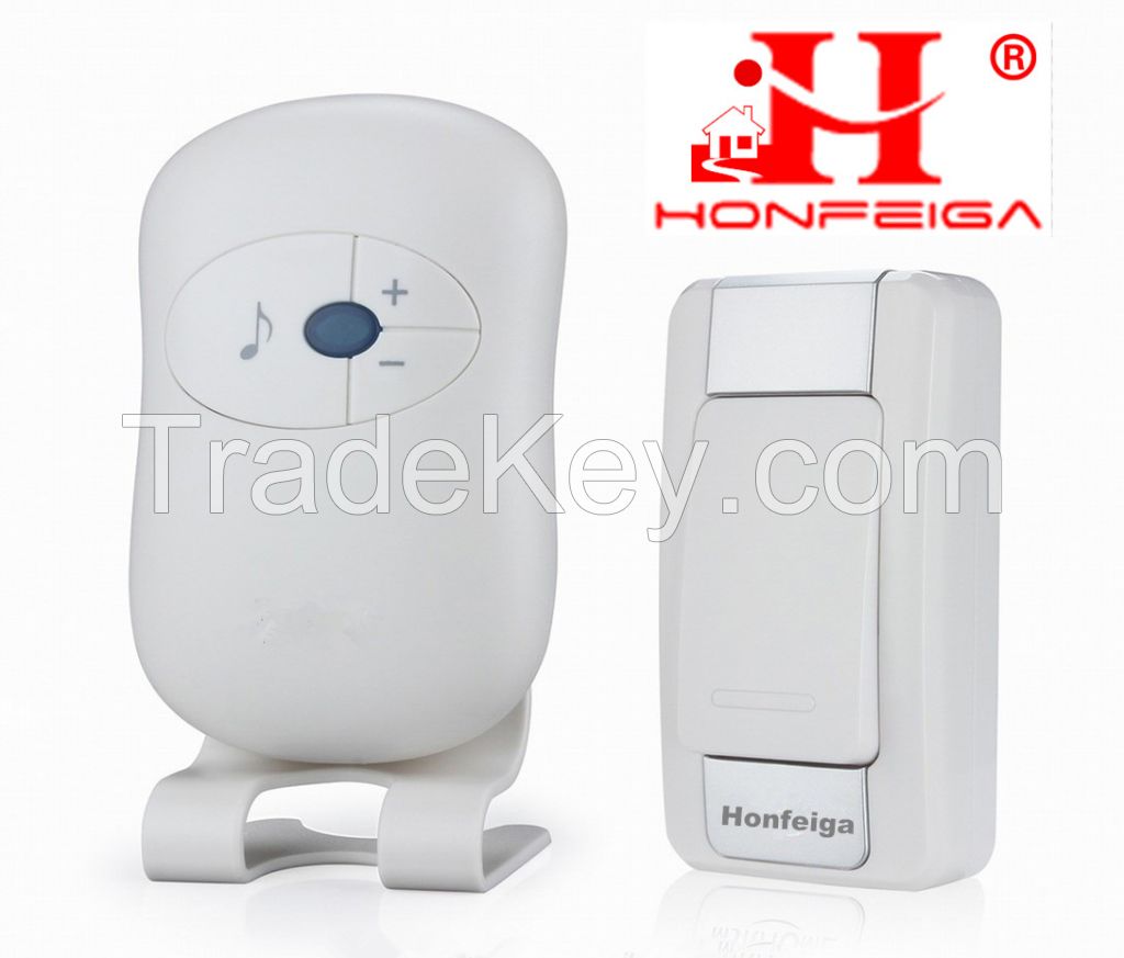 Sell Honfeiga 305D T1R1 Battery Operated Wireless Door Bells with Stereo Speaker, 36 Music, 280 M Remote Distance, USD4/pcs Only