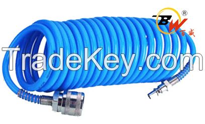 Blue Dia 8mm Flexible Spring Spiral Recoil PE air hose tube 8 for Pneumatic system