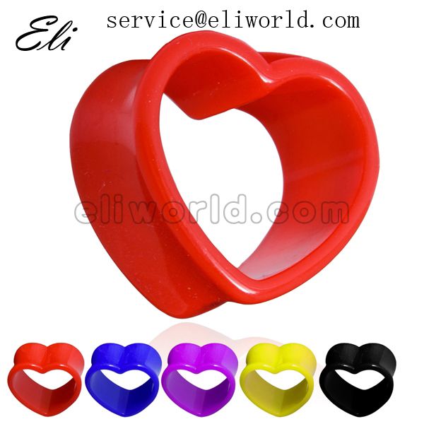 Sell Acrylic Heart Shaped Ear Tunnel