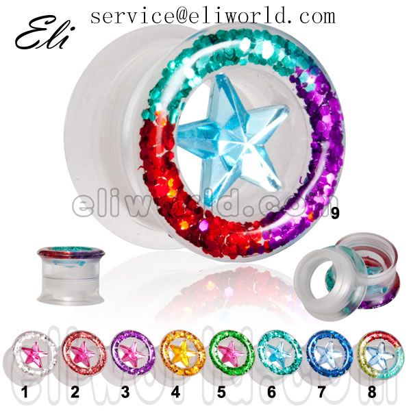 Sell Acrylic Glitters Ear Tunnel