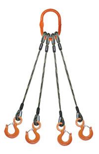 Steel wire rope lifting sling 4 legs Wire rope sling