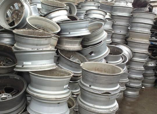 Aluminum wheel scrap