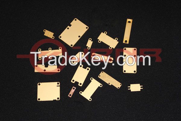 Tungsten copper alloy subcomponents module packaging materials