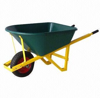 Pb-free/UV-resistant Powder-coated Wheelbarrow with 16-inch x 4.00-8 Wheel and 114L Water Capacity