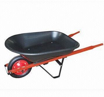 Wood Tray Wheelbarrow with 100kg Loading and 62.7kg Water Capacities