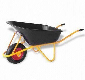 Wheelbarrow with Pb-free/UV-resistant Powder Coating and 120kg Loading Capacity