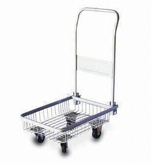 Platform Hand Truck with Easy Basket, Made of Steel and Plastic