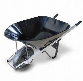 Pb-free/UV-resistant Powder-coated Wheelbarrow with 150kg Loading Capacity