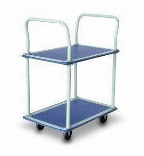 Hand Truck with Non-sliding Tracery, Two Shelves and 5-inch Canister