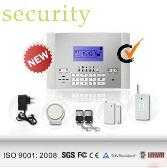 Wireless GSM SMS Alert Home Anti Intruder Security Alarm System with Door Sensor and PIR Detectors