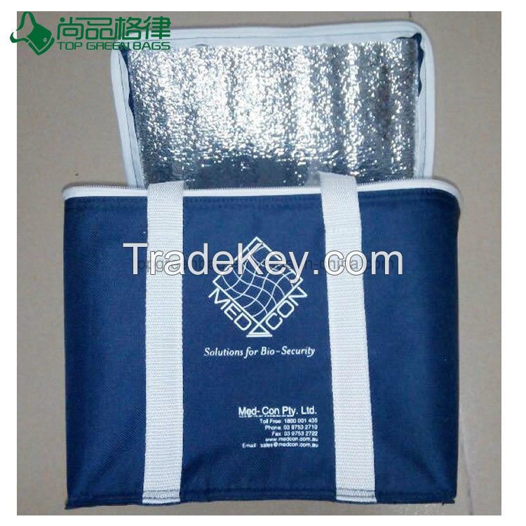 Wholesale Supermarket Cooler Bag 600d Thermal Carry Bag for Cold Drink