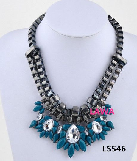 Simple fashion lady handmade statement necklace pendant necklace LSS46