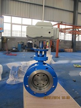 Flange type electric butterfly valve