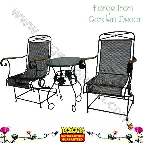Iron metal table chair sets