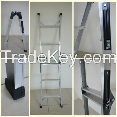 Easy to use 2 in 1 adjustable aluminum ladder