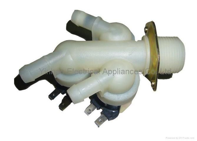 Triple Inlet Valve with 3 Solenoids for Washing Machines