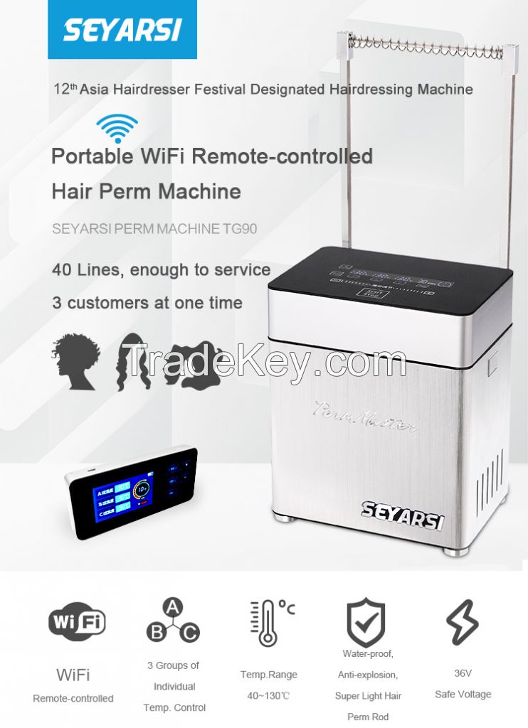 Portable Wifi Remove-controlled Digital Hair Perm Machine Accurate Temperature TG90