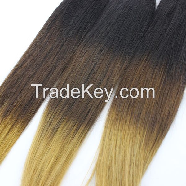 Machine Weft Straight Human Hair Extensions