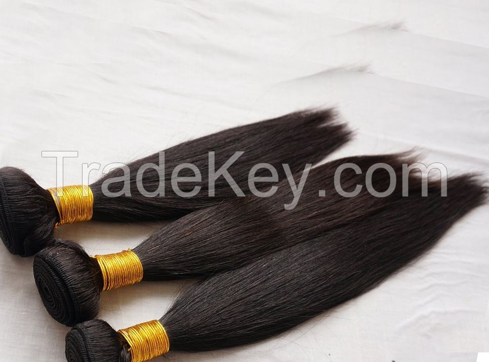 Machine Weft Straight Human Hair Extensions