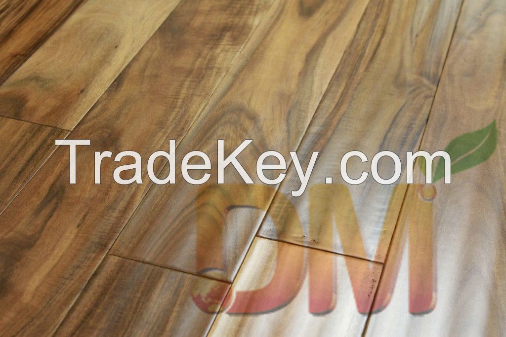 Solid hardwood handscraped Acacia hardwood flooring