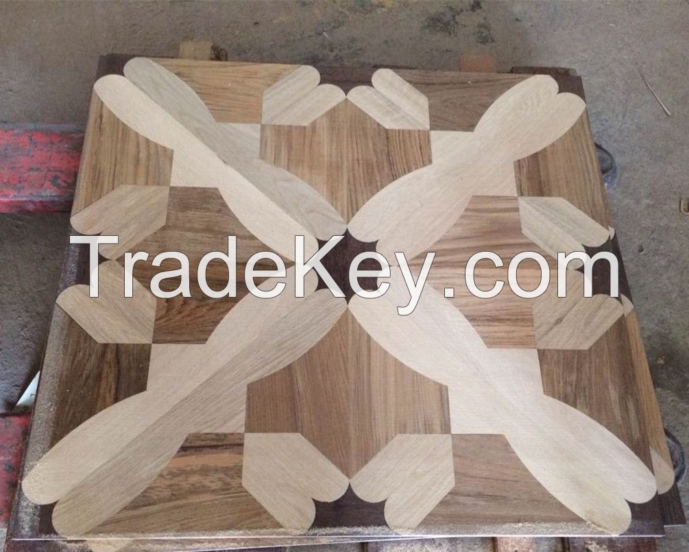 Hand made wooden Inlays art parquet flooring