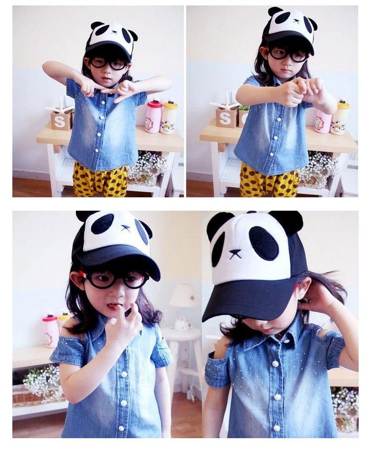 Sell Hot selling panda kids pure cotton hats and caps