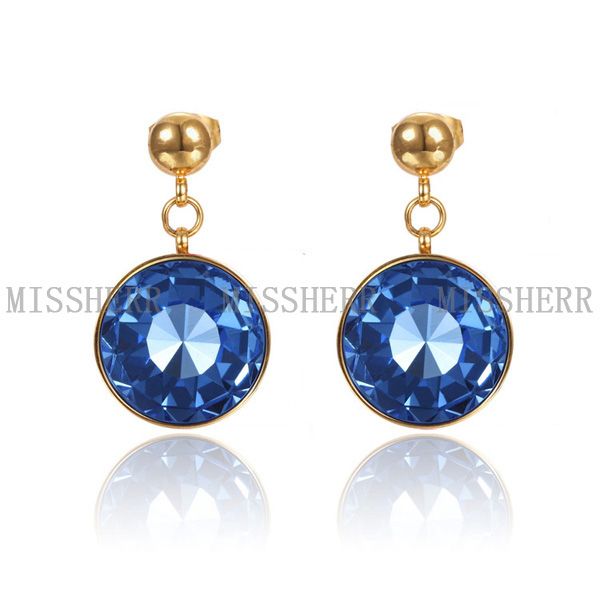 MissHerr wholesale 316l stainess steel jewelry fashion gold earring