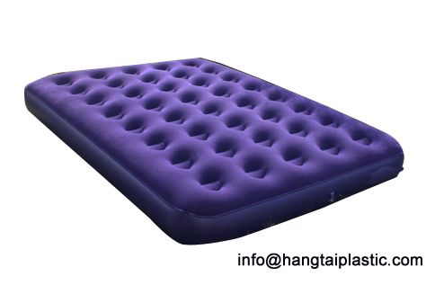 Good Stock ! Inflatable Queen PVC Airbed with top Side Flocking