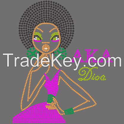 Custom rhinestone transfer iron on