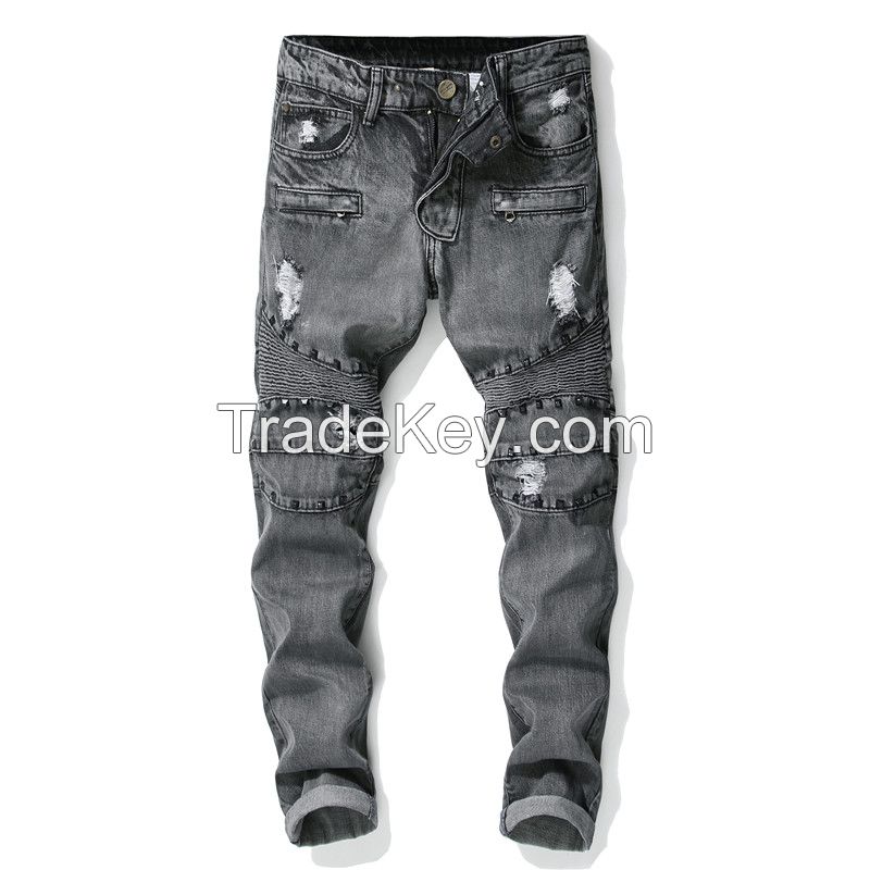 Cheap price fashion ripped denim jeans for wholesale directly from factory