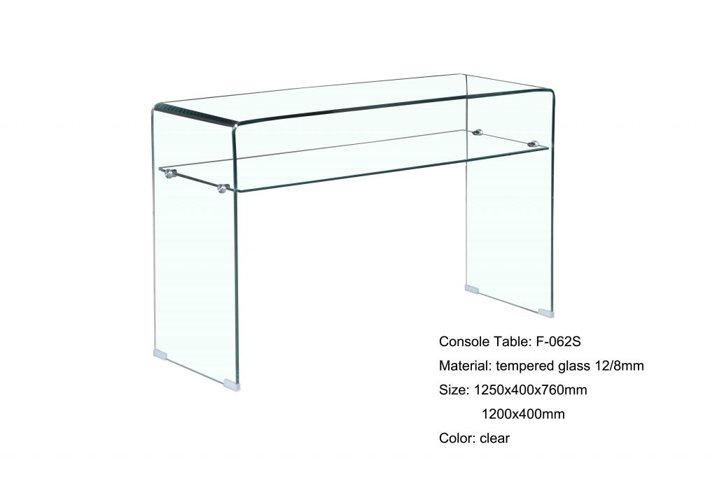 F-062S Clear Console Table