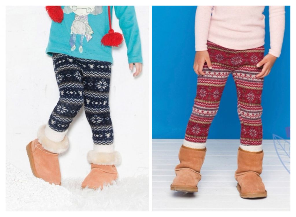 Girl winter leggings kids berber fleece trousers kids winter warm pants