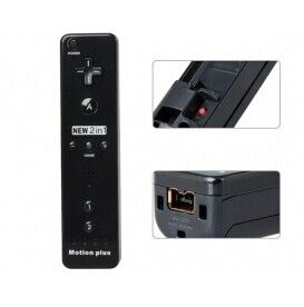 NEW 2in1 Wireless Remote Controller for Nintendo Wii U/Wii with Built-in Motion Plus Black