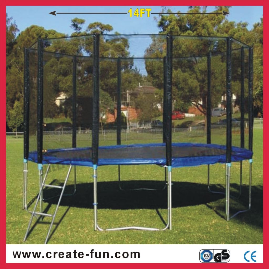 cheap outdoor round trampoline with safety net