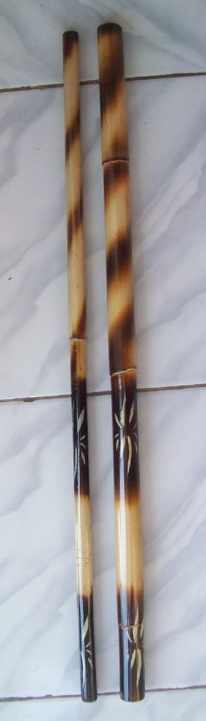 escrima rattan sticks and wooden pole