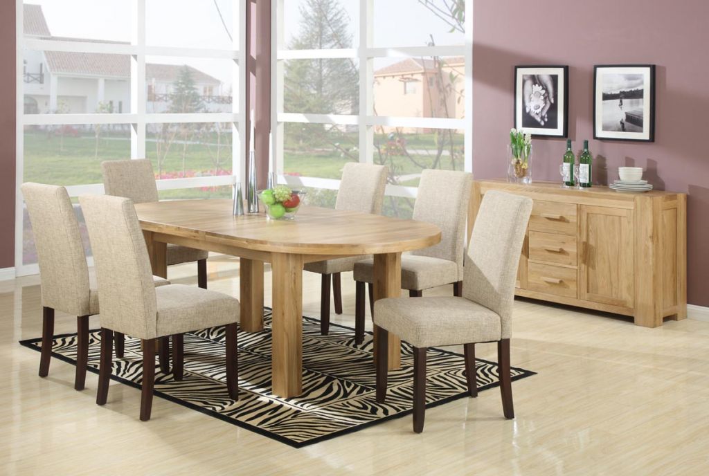 Solid Oak Extened Oval Table Sets