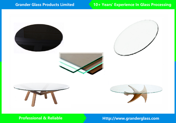 Round tempered glass table tops