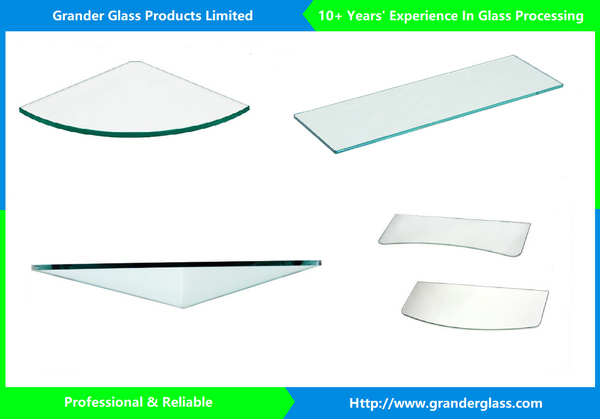 Clear Tempered glass shelves
