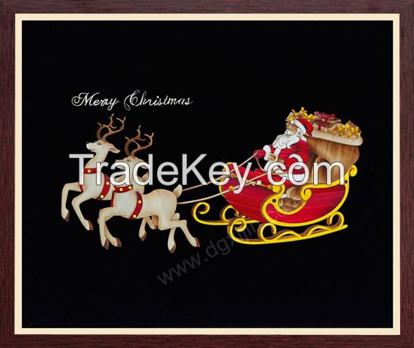 New design christmas picture 3d wall painting designs