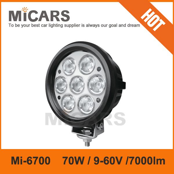 High brightness 6 inch 70w 7000lm LED work light