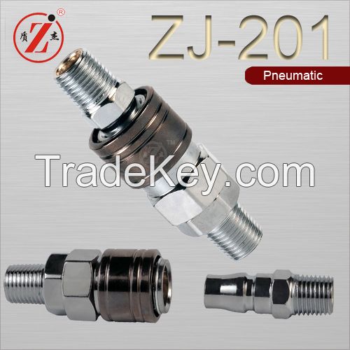 ZJ-201t single handed and semiautomatic type pneumatic quick coupler