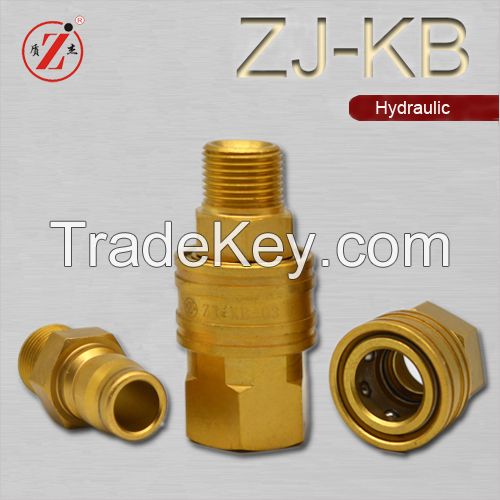 ZJ-KB Japaness type brass straight through quick release couplings